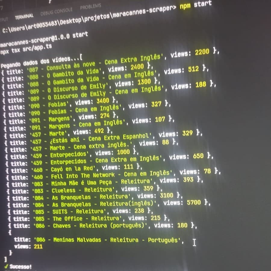 Imagem do Maracannes Scraper